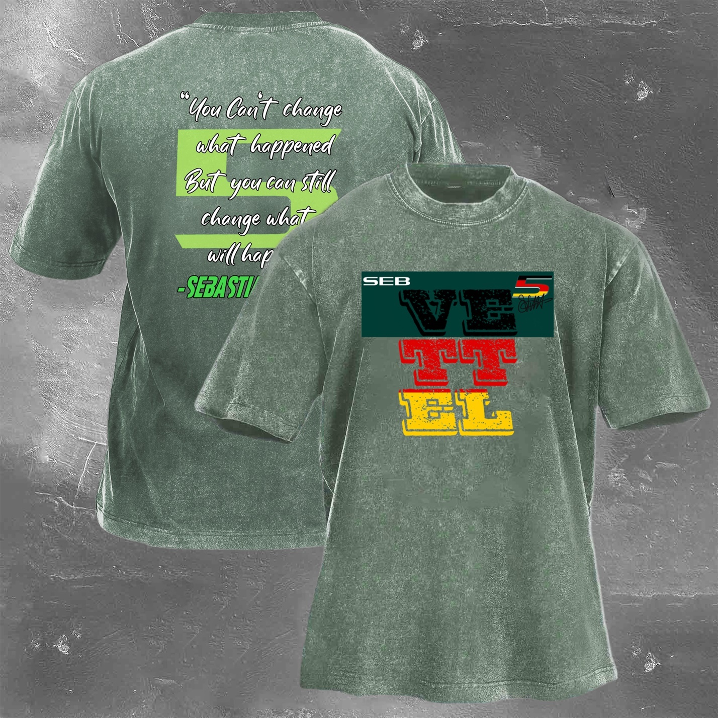 Racing Legend Vintage Cotton Washed T-Shirt 035