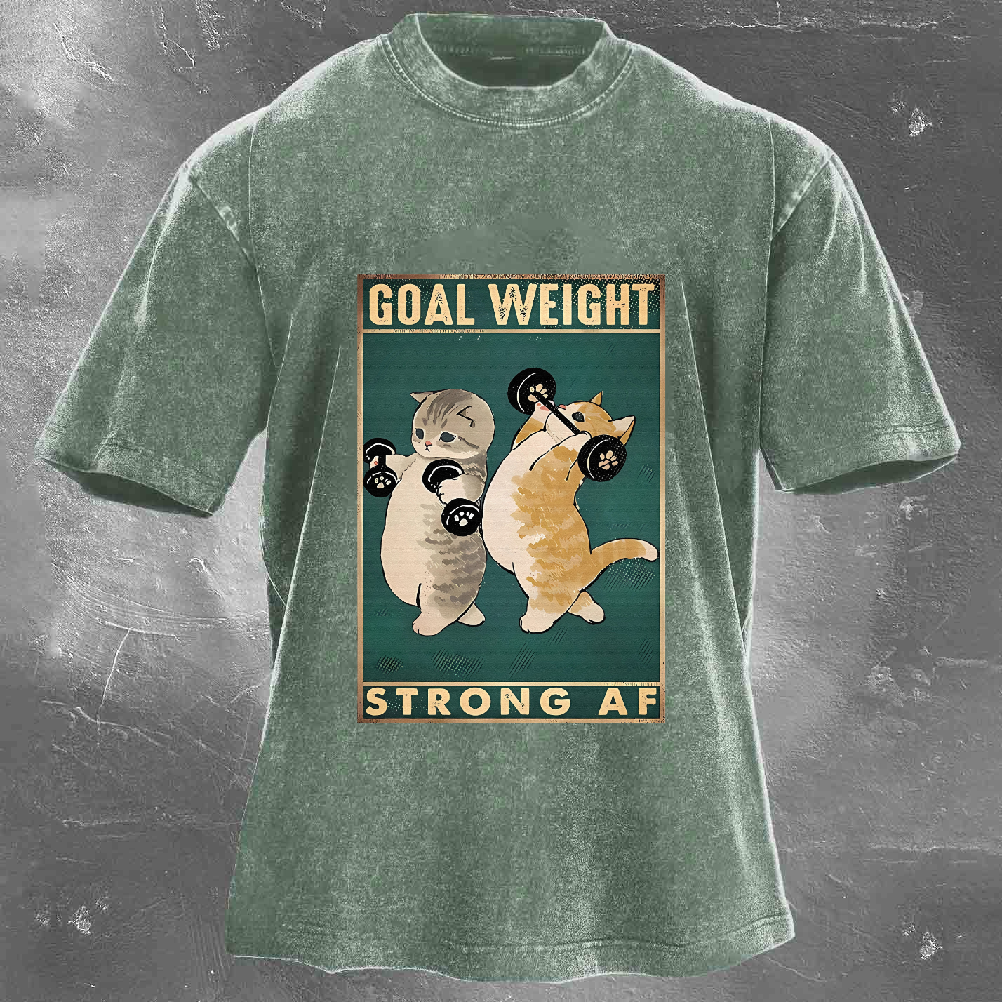 GOAL WEIGHT STRONG AF Men's Washed T-shirt