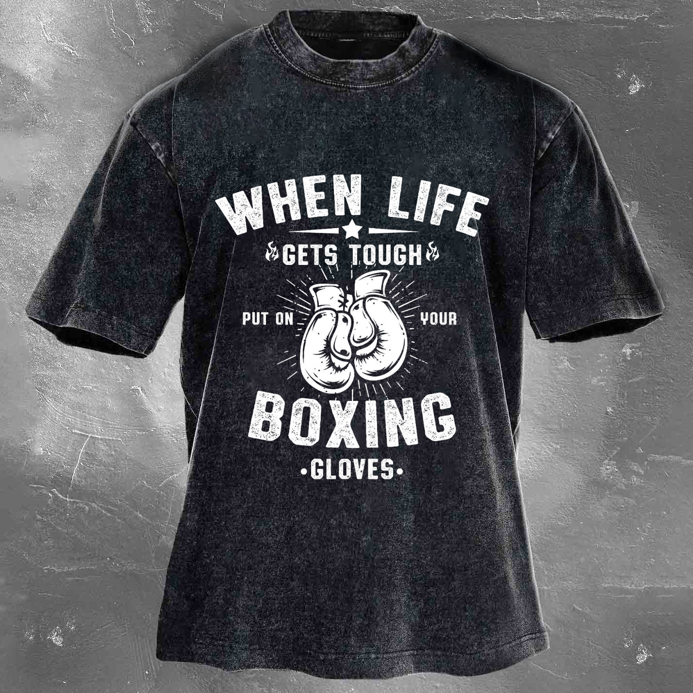 BOXING Unisex Washed T-shirt