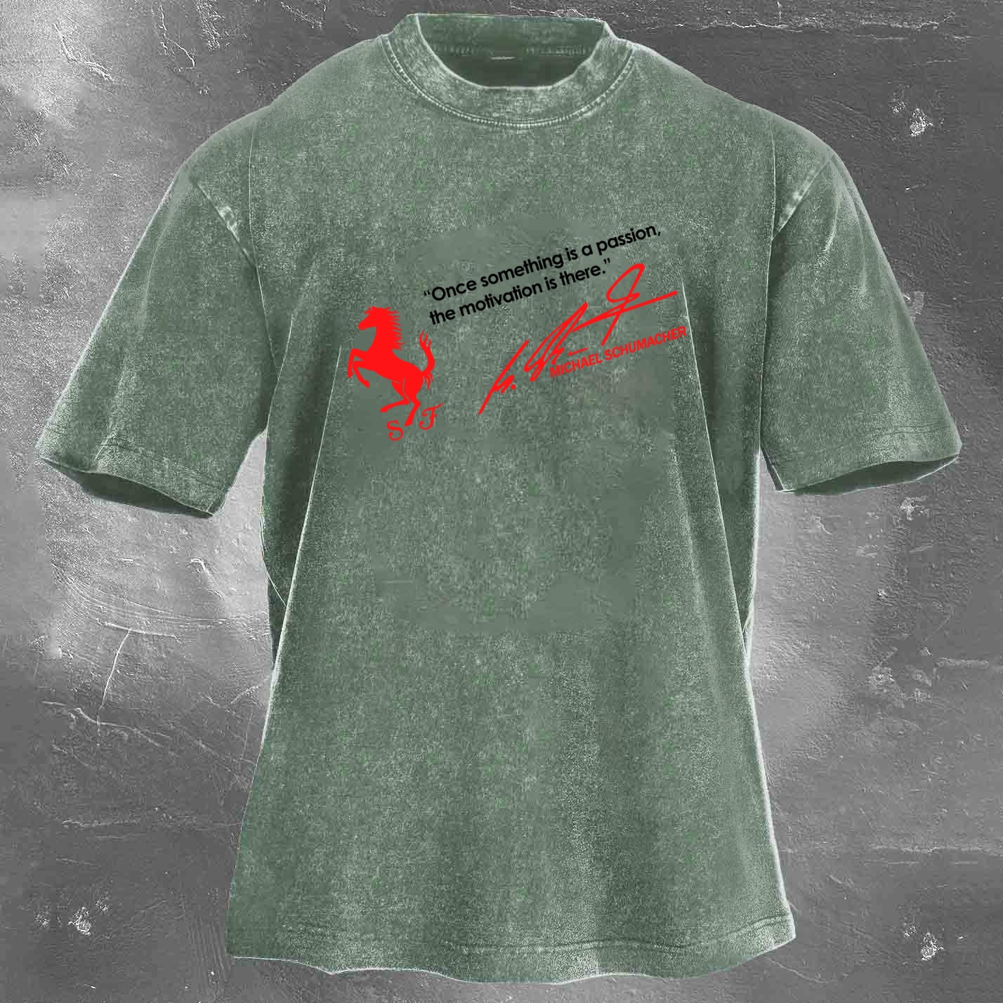 Racing Legend Vintage Cotton Washed T-Shirt 023