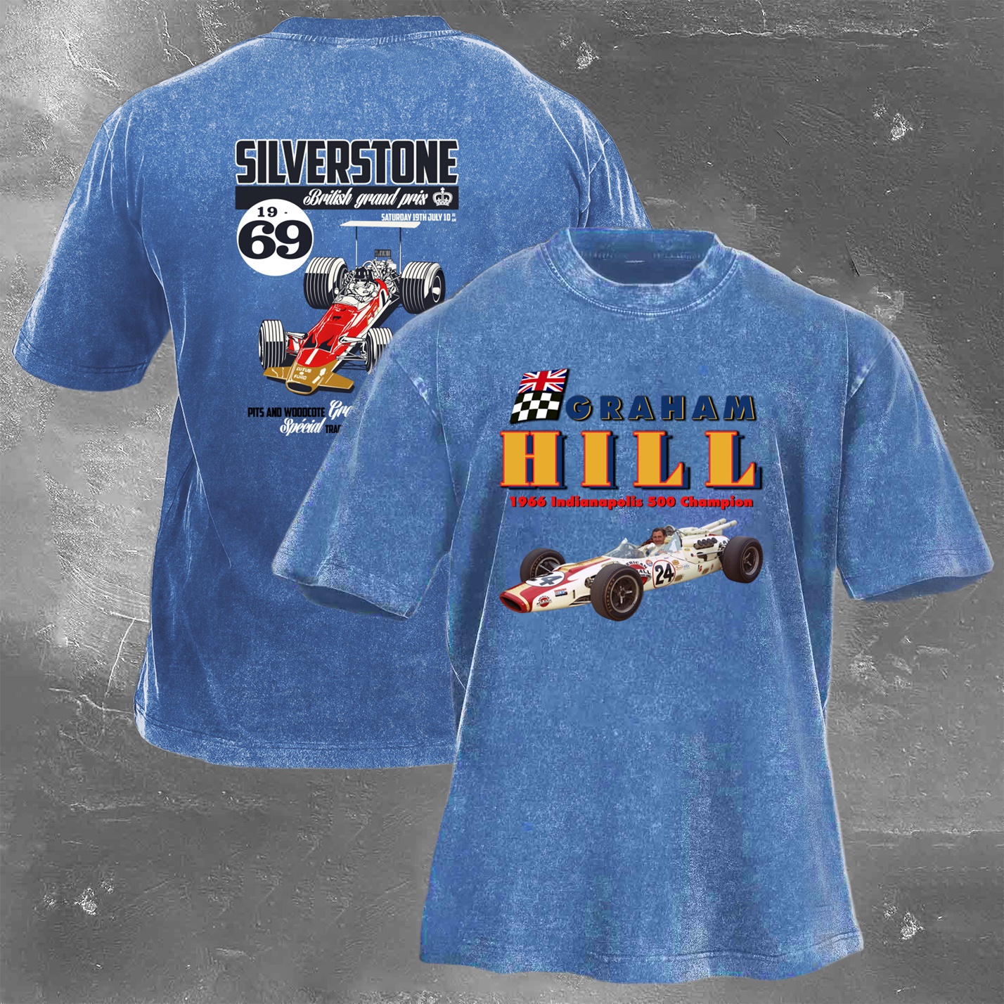 Racing Legend Vintage Cotton Washed T-Shirt 025