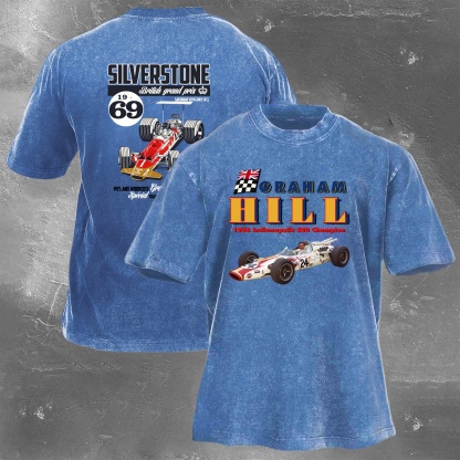 Racing Legend Vintage Cotton Washed T-Shirt 025