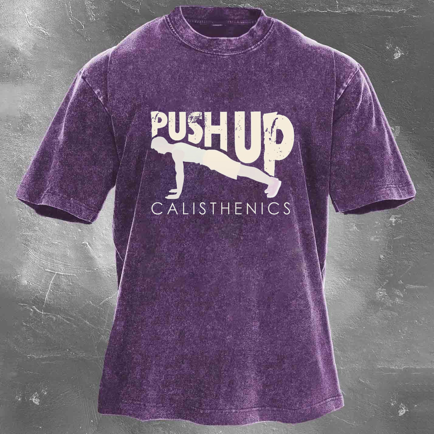 PUSHUP CALISTHENICS Men's washed T-shirt