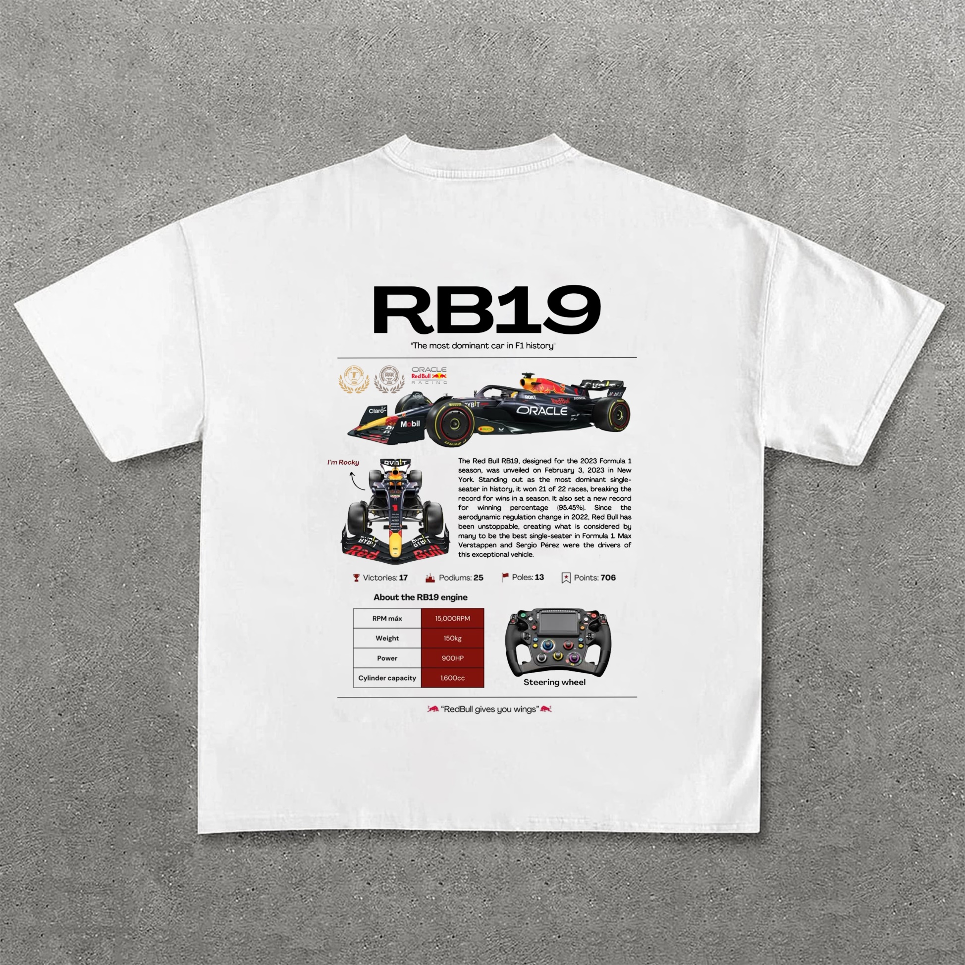 Popular Race Team Street Print Pure Cotton Casual T-Shirt 08