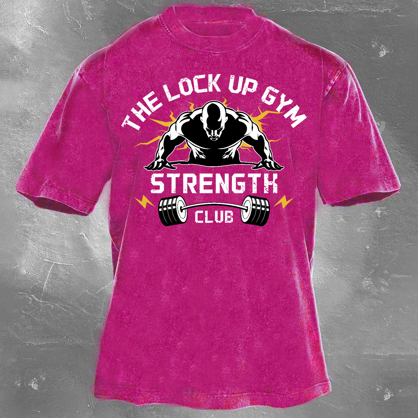 The Lock Up Gym Strength Unisex Vintage Washed T-Shirt