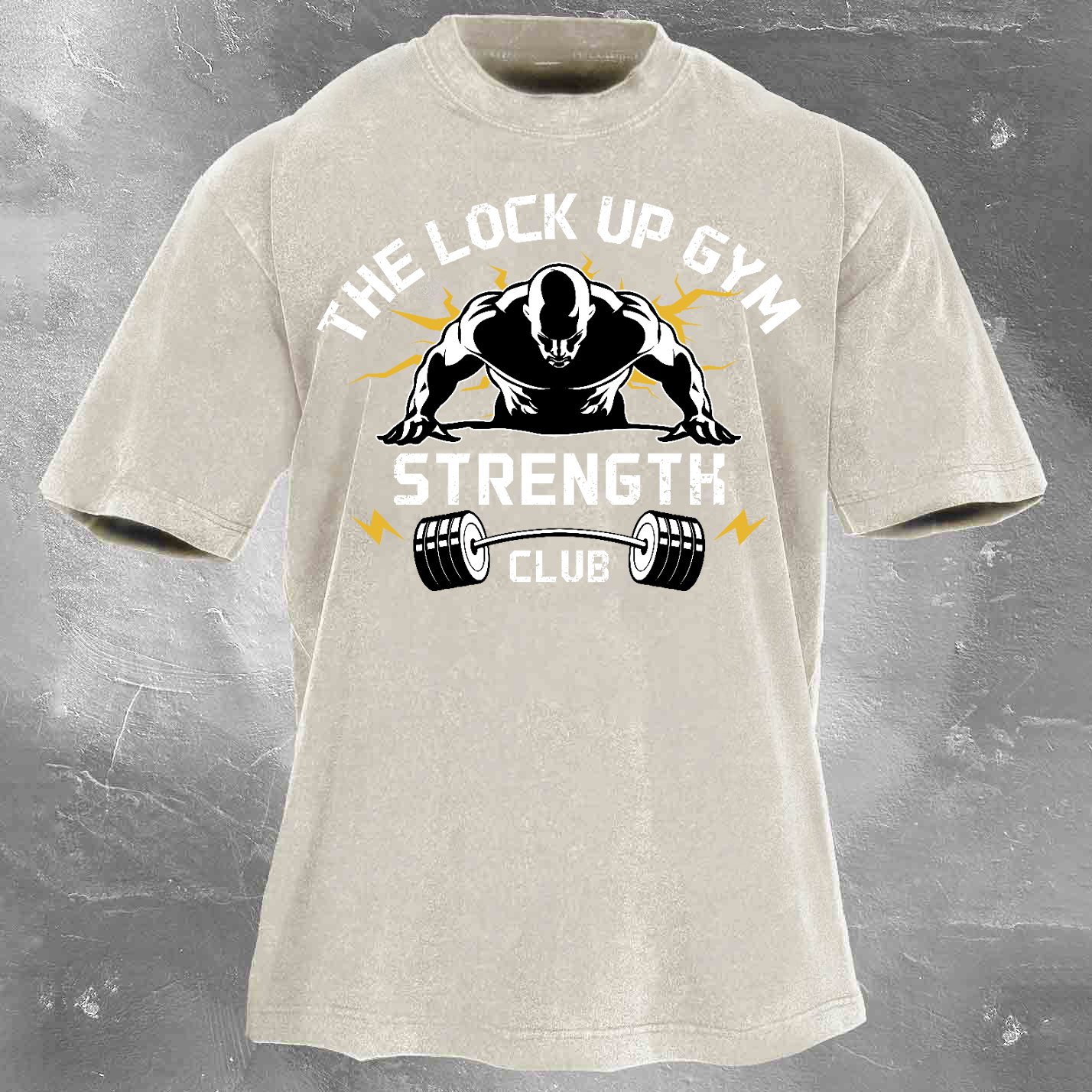The Lock Up Gym Strength Unisex Vintage Washed T-Shirt