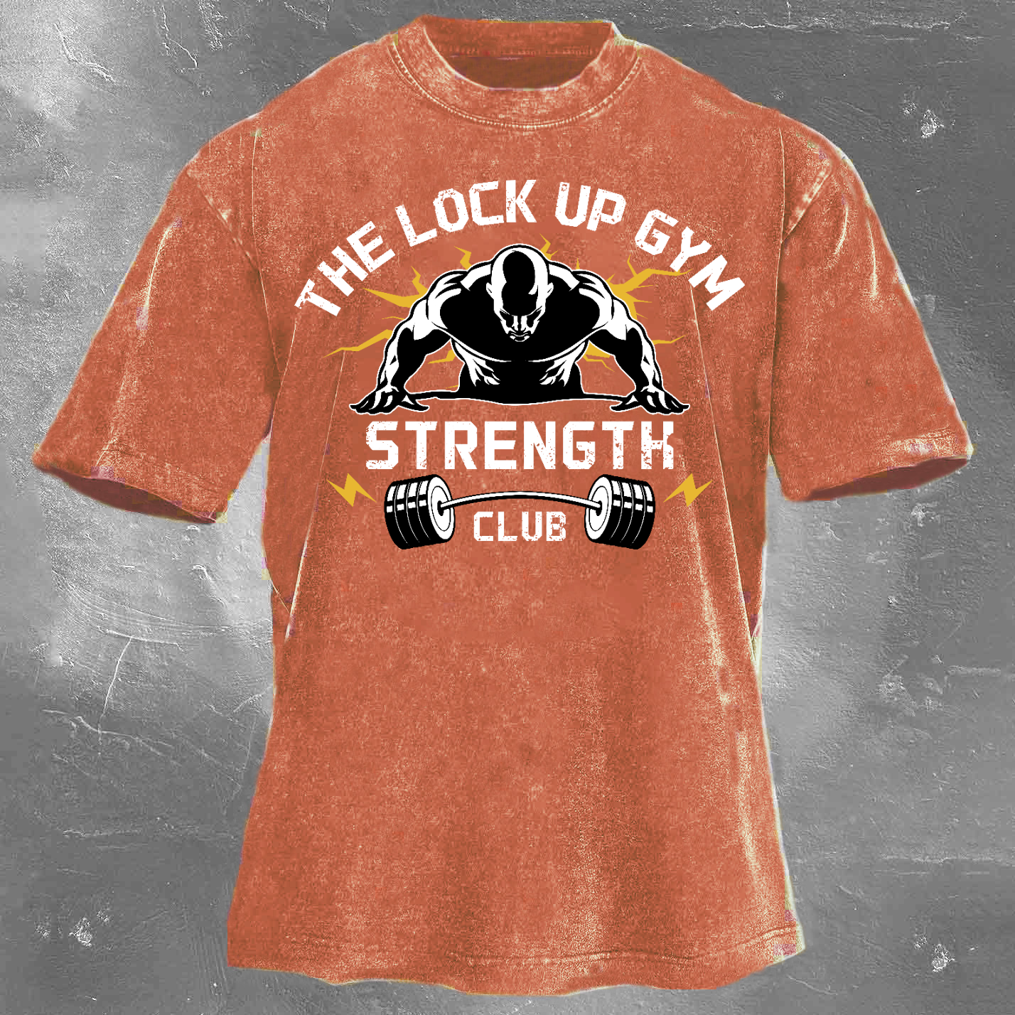 The Lock Up Gym Strength Unisex Vintage Washed T-Shirt