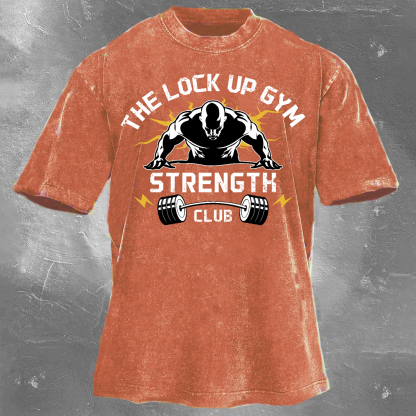 The Lock Up Gym Strength Unisex Vintage Washed T-Shirt