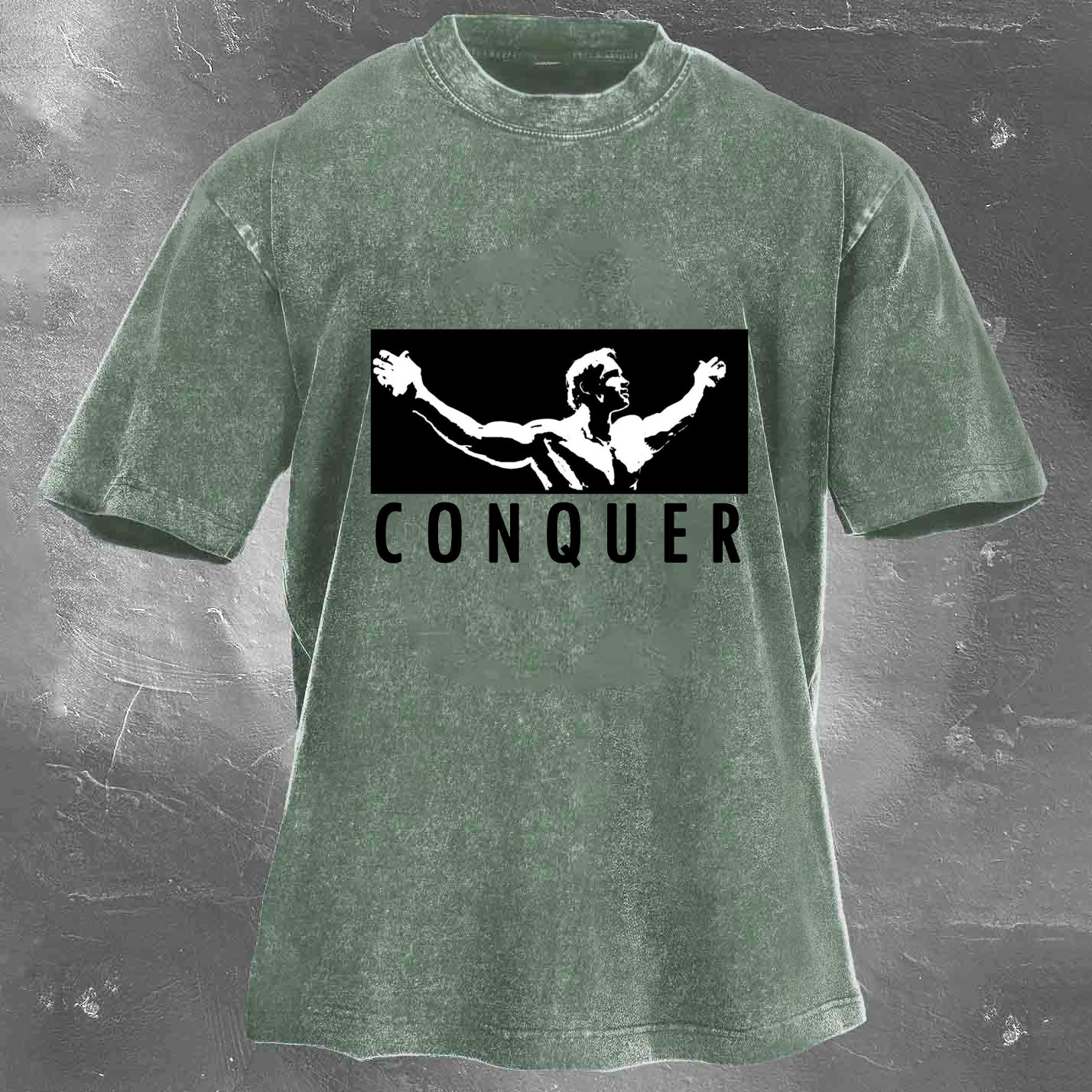 CONQUER Unisex Washed T-shirt
