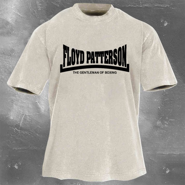 Classic Popular Boxing Star Print Washed Retro Short Sleeves 15