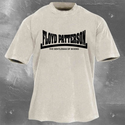 Classic Popular Boxing Star Print Washed Retro Short Sleeves 15