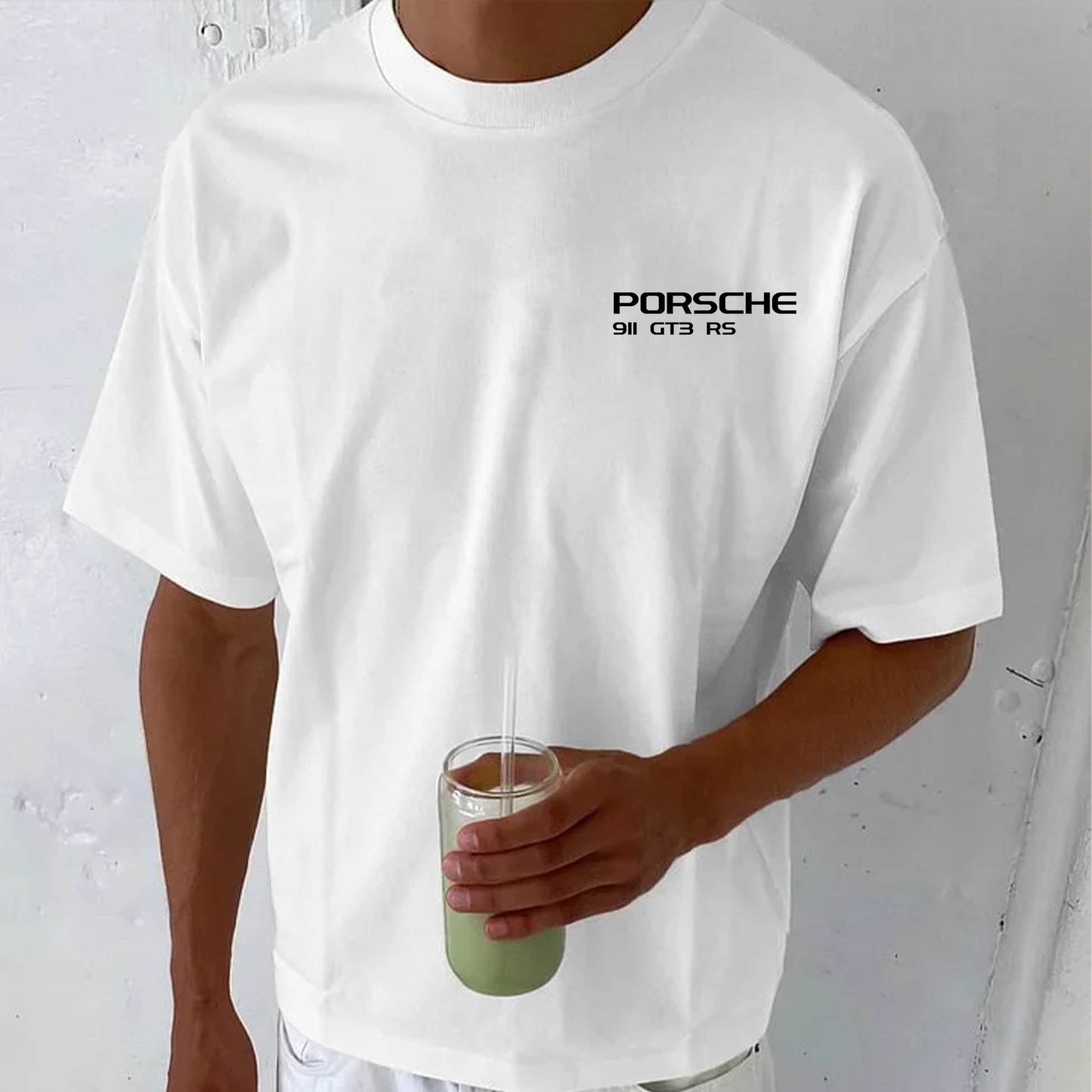 Popular Sports Car Print Pure Cotton Casual T-Shirt 08