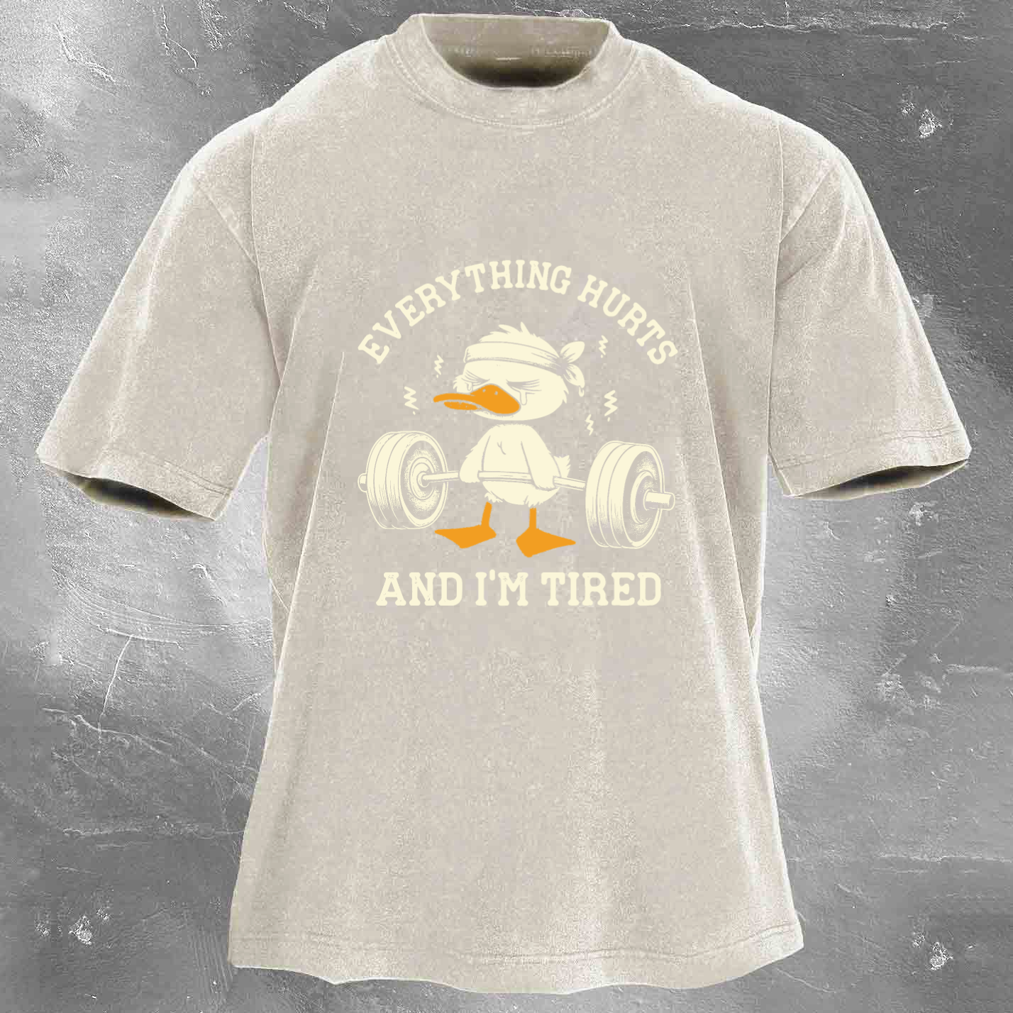 EVERYTHING HURTS AND I'M TIRED Men's Washed T-shirt