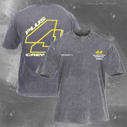 Racing Driver Print Retro Washed Casual T-Shirt 02