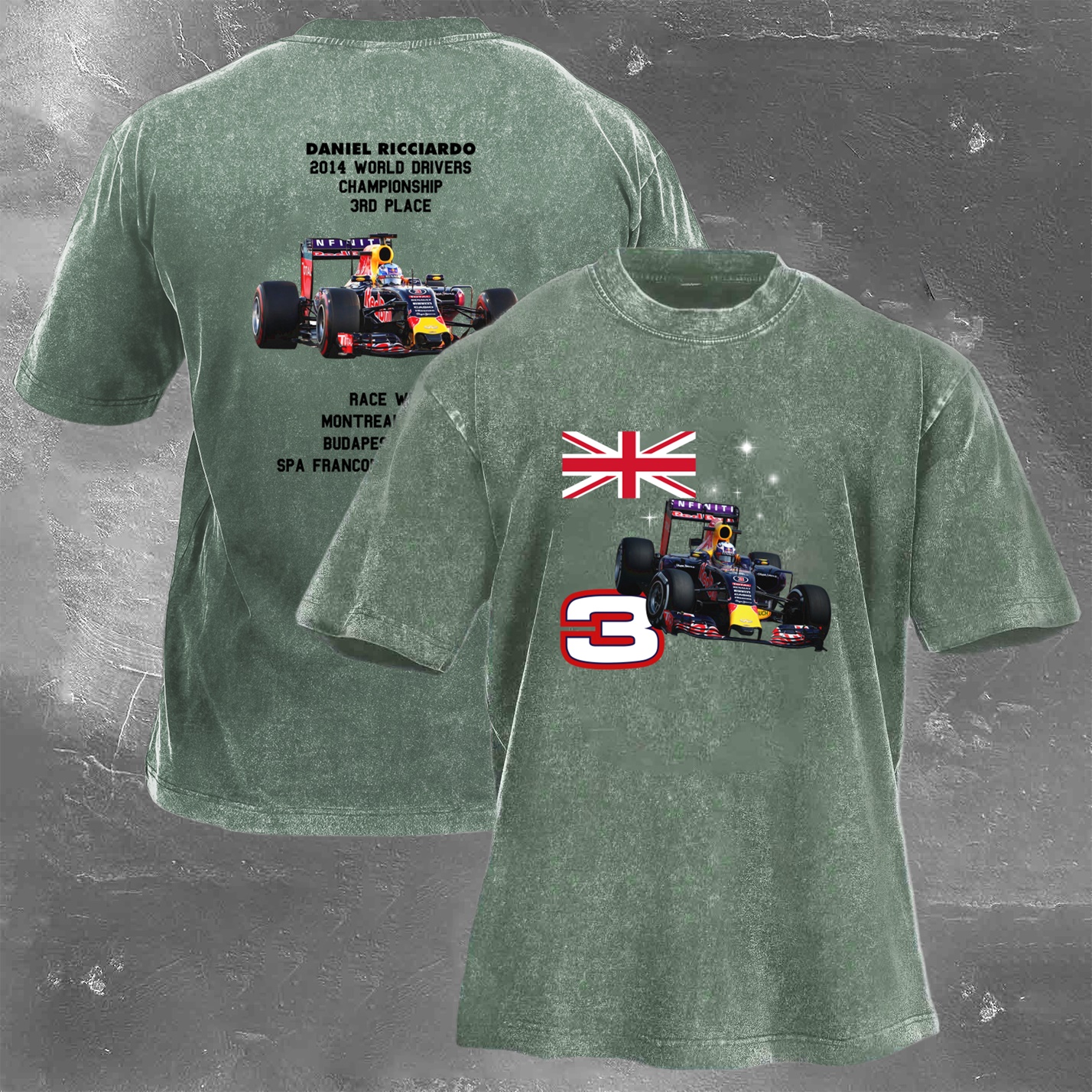 Racing Legend Vintage Cotton Washed T-Shirt 039
