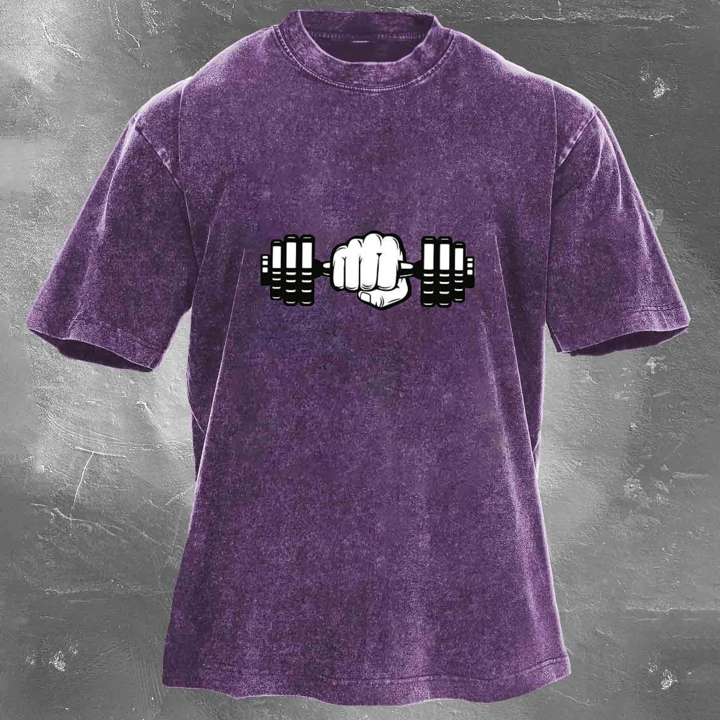 Fitness Graphic Men's Washed T-shirt