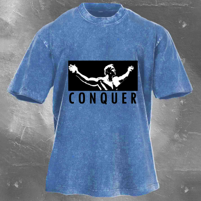CONQUER Unisex Washed T-shirt