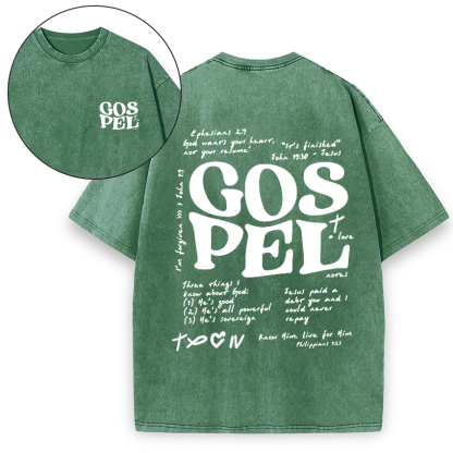 GOSPEL Notes Christian Washed Vintage T-Shirt