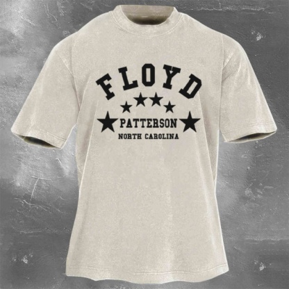 Classic Popular Boxing Star Print Washed Retro Short Sleeves 10