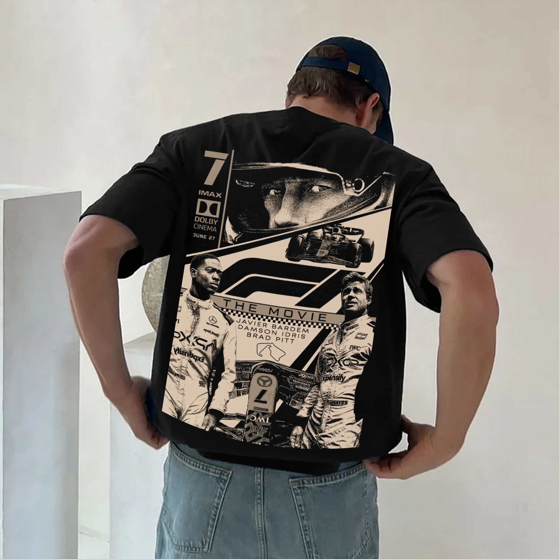 Popular Racing Movie Print Cotton Casual T-Shirt 14