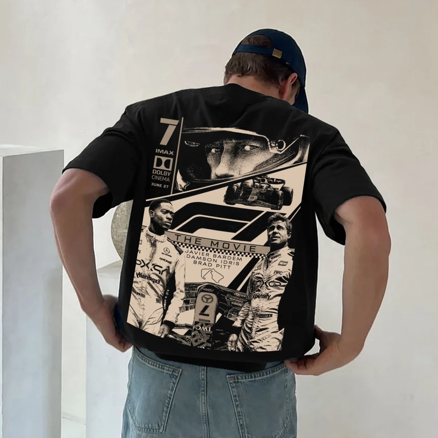 Popular Racing Movie Print Cotton Casual T-Shirt 14