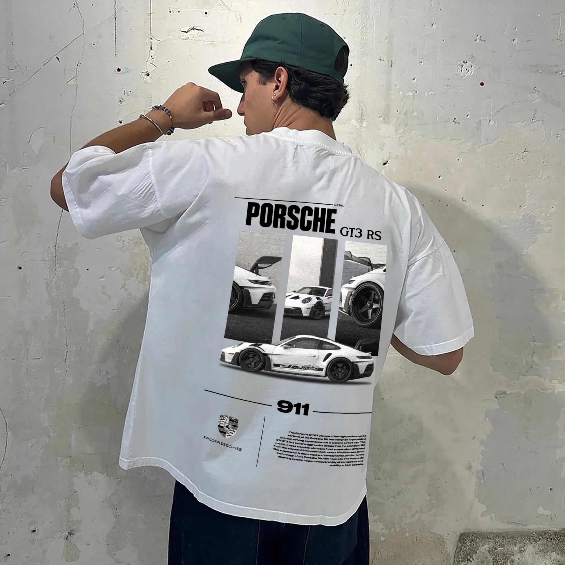 Popular Sports Car Print Pure Cotton Casual T-Shirt 05