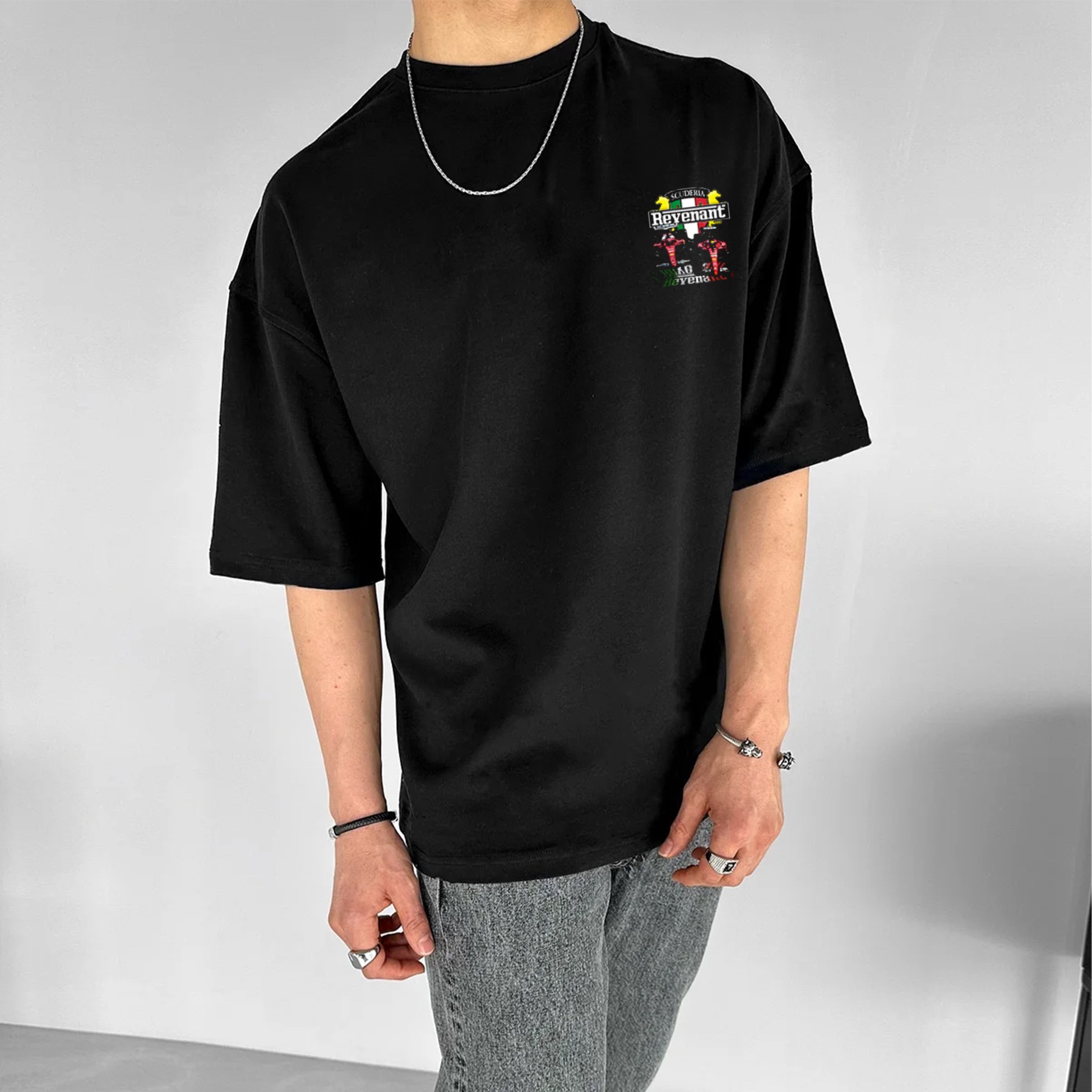 Super Race Team Print Pure Cotton Casual T-Shirt 01