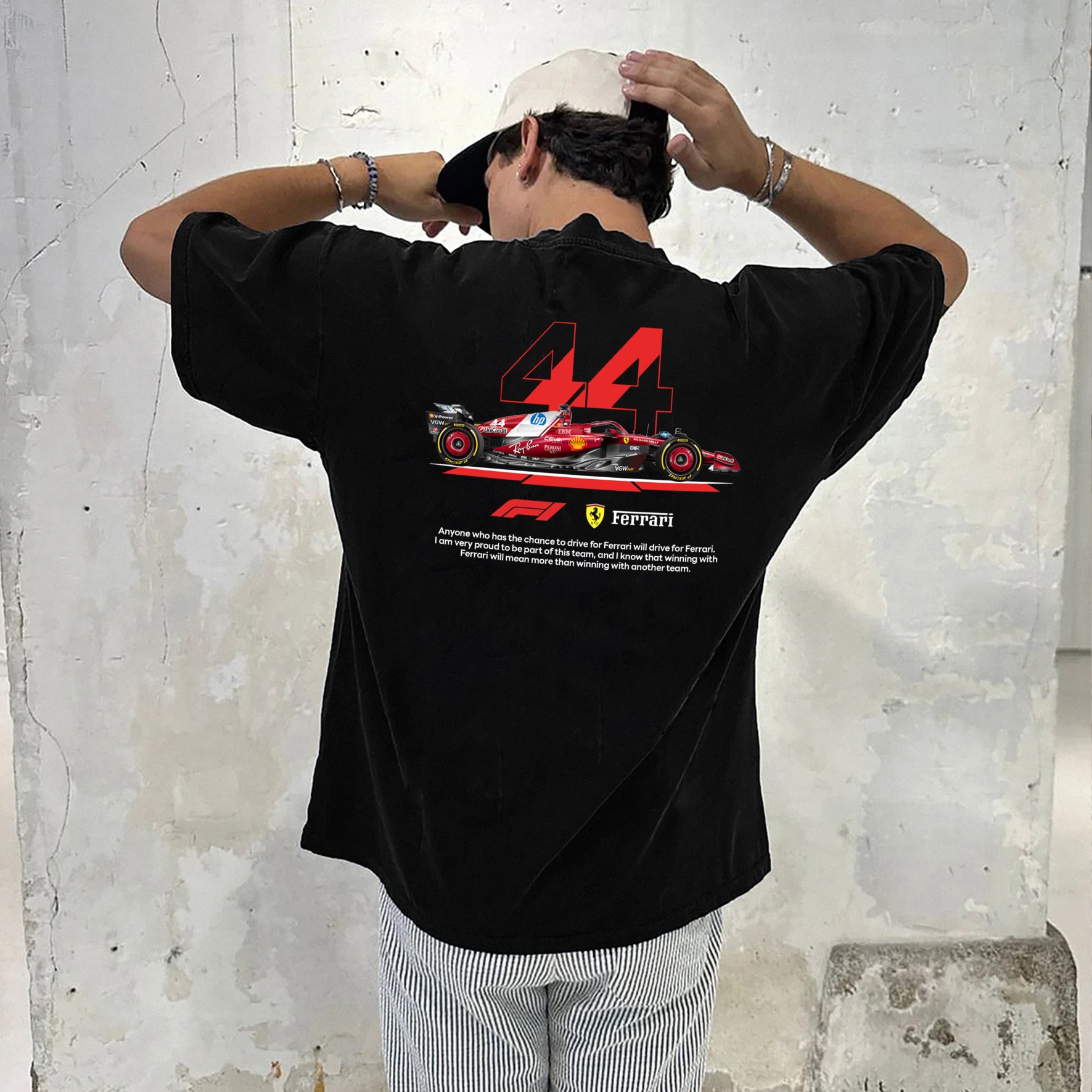 Classic Racing Race Car Team Street Print Pure Cotton Casual T-Shirt 01