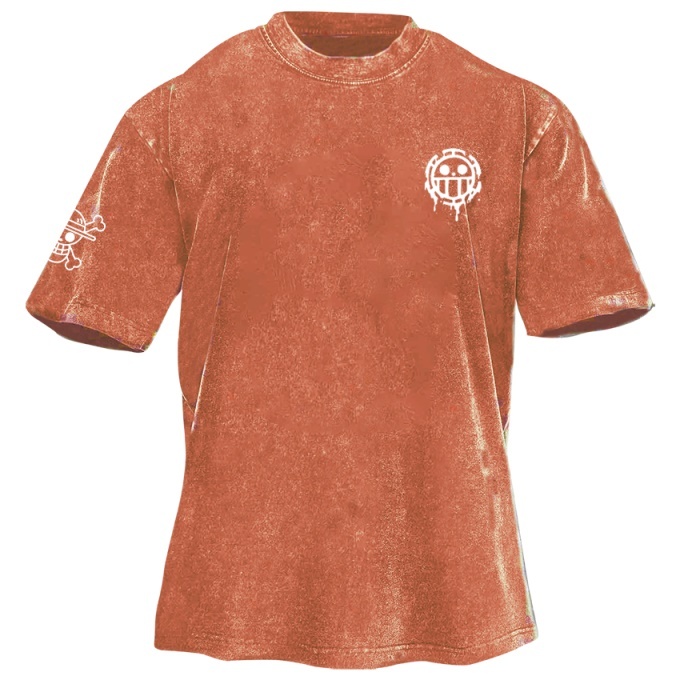 Classic Popular Anime Print Retro Washed Short Sleeves 01