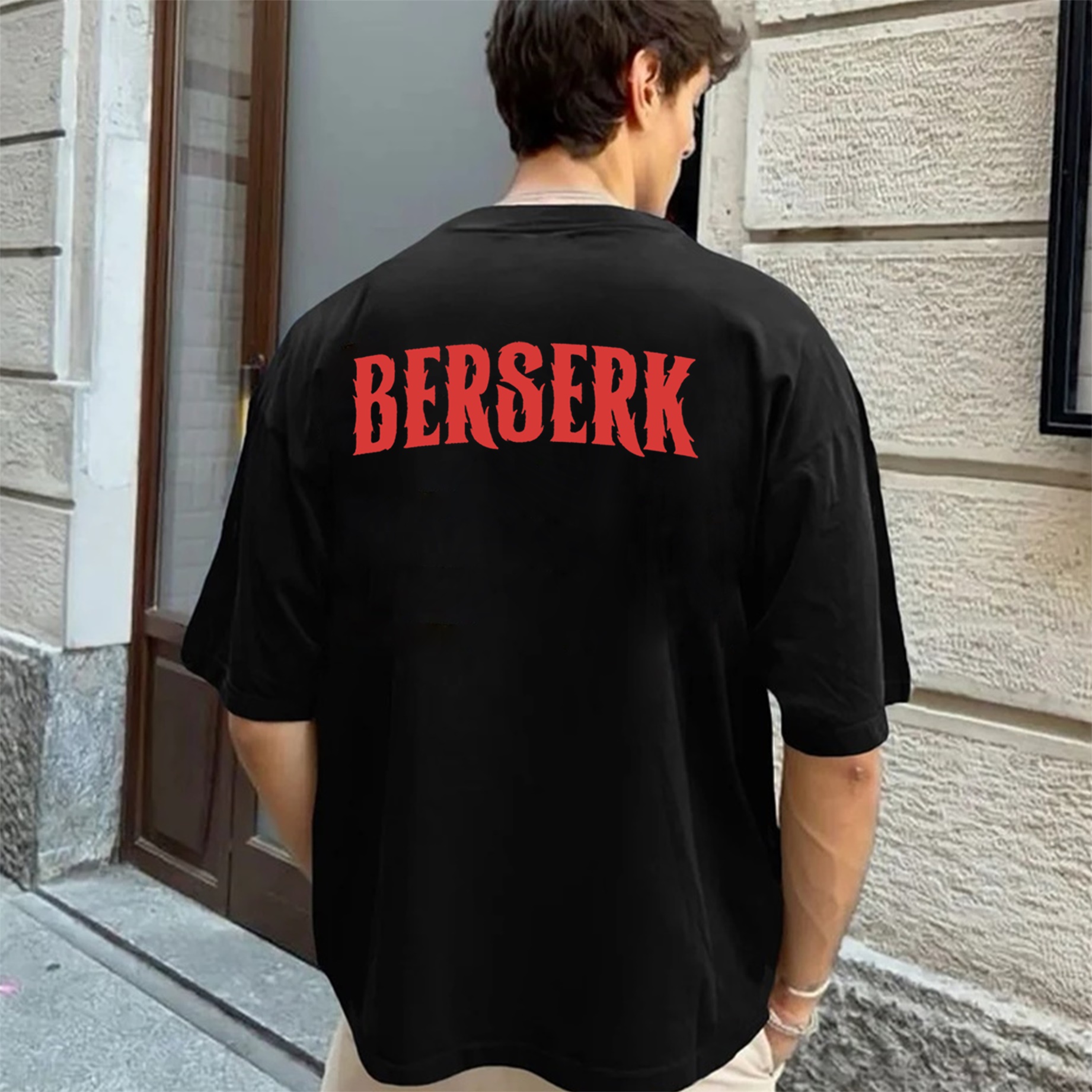 Dark Anime Print Pure Cotton Casual Short Sleeves 06