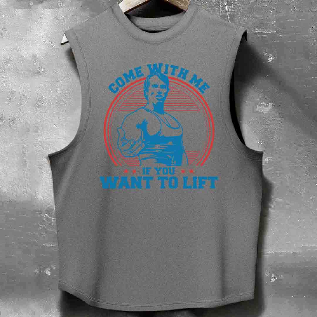 COME WITH ME IF YOU WANT TO LIFT Men's washed Tank