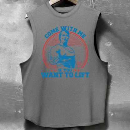 COME WITH ME IF YOU WANT TO LIFT Men's washed Tank