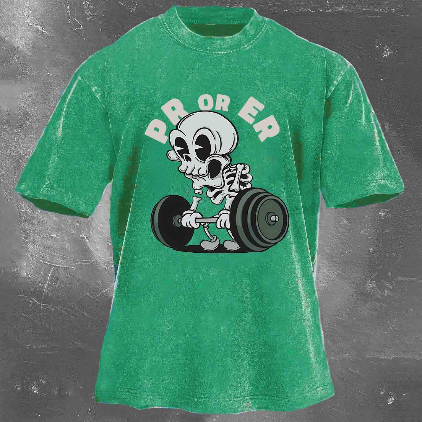 PR OR ER Men's washed T-shirt