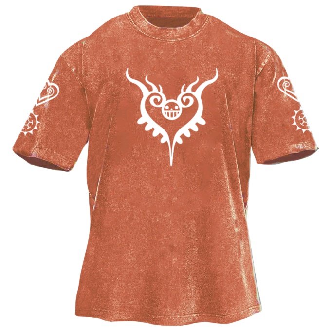 Classic Popular Anime Print Retro Washed Short Sleeves 02