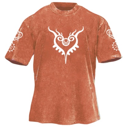 Classic Popular Anime Print Retro Washed Short Sleeves 02