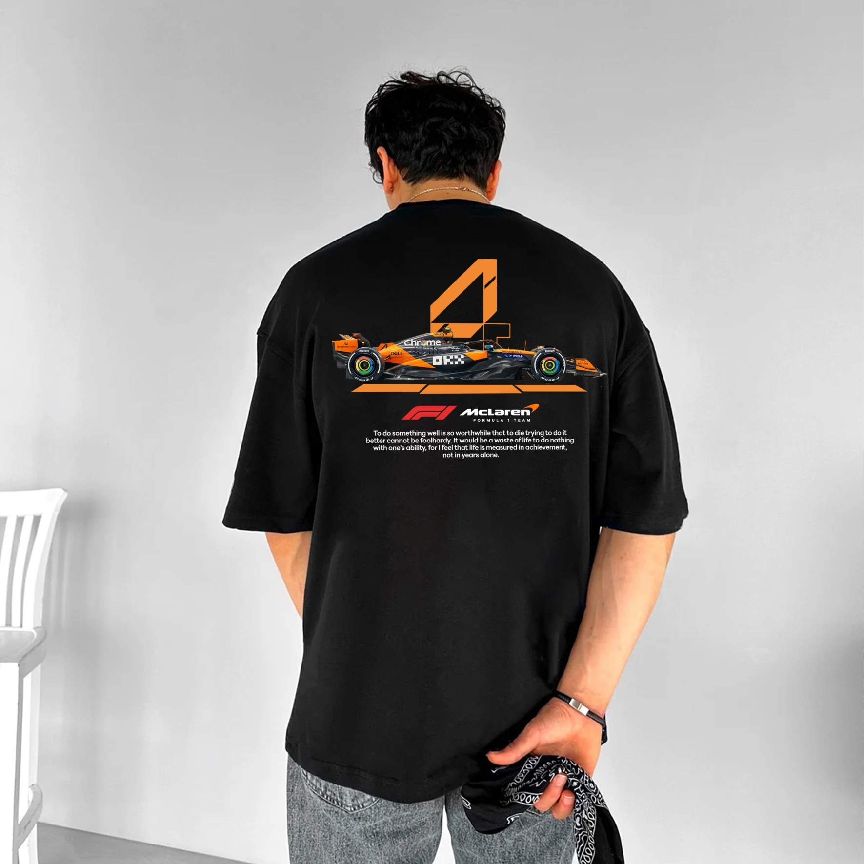 Classic Racing Race Car Team Street Print Pure Cotton Casual T-Shirt 02