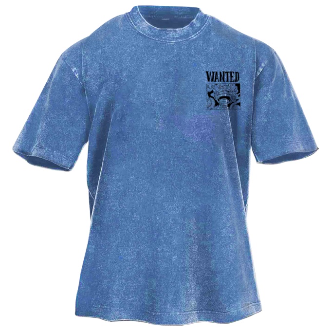 Classic Popular Anime Print Retro Washed Short Sleeves 06