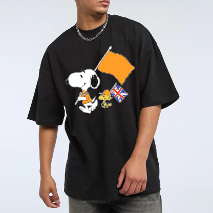 Casual Retro Street Racing Printed Short Sleeves 21