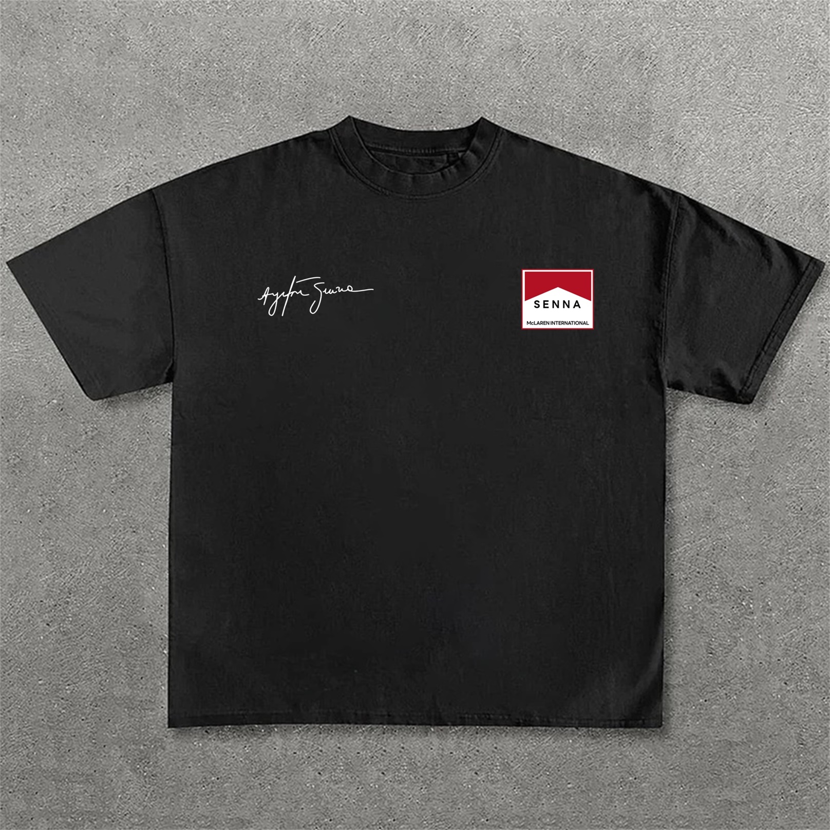 Legendary Racing Driver Aryton Senna Street Print Cotton T-Shirt 06