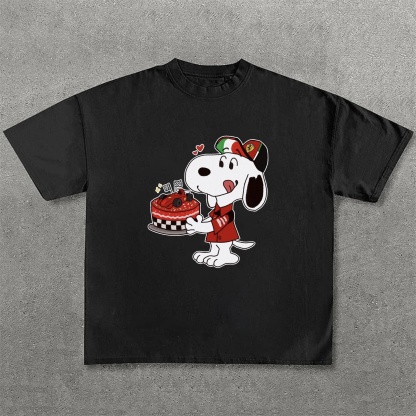 Classic Anime Print Casual Short Sleeves 29