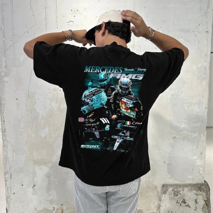 Super Race Team Print Pure Cotton Casual T-Shirt 02