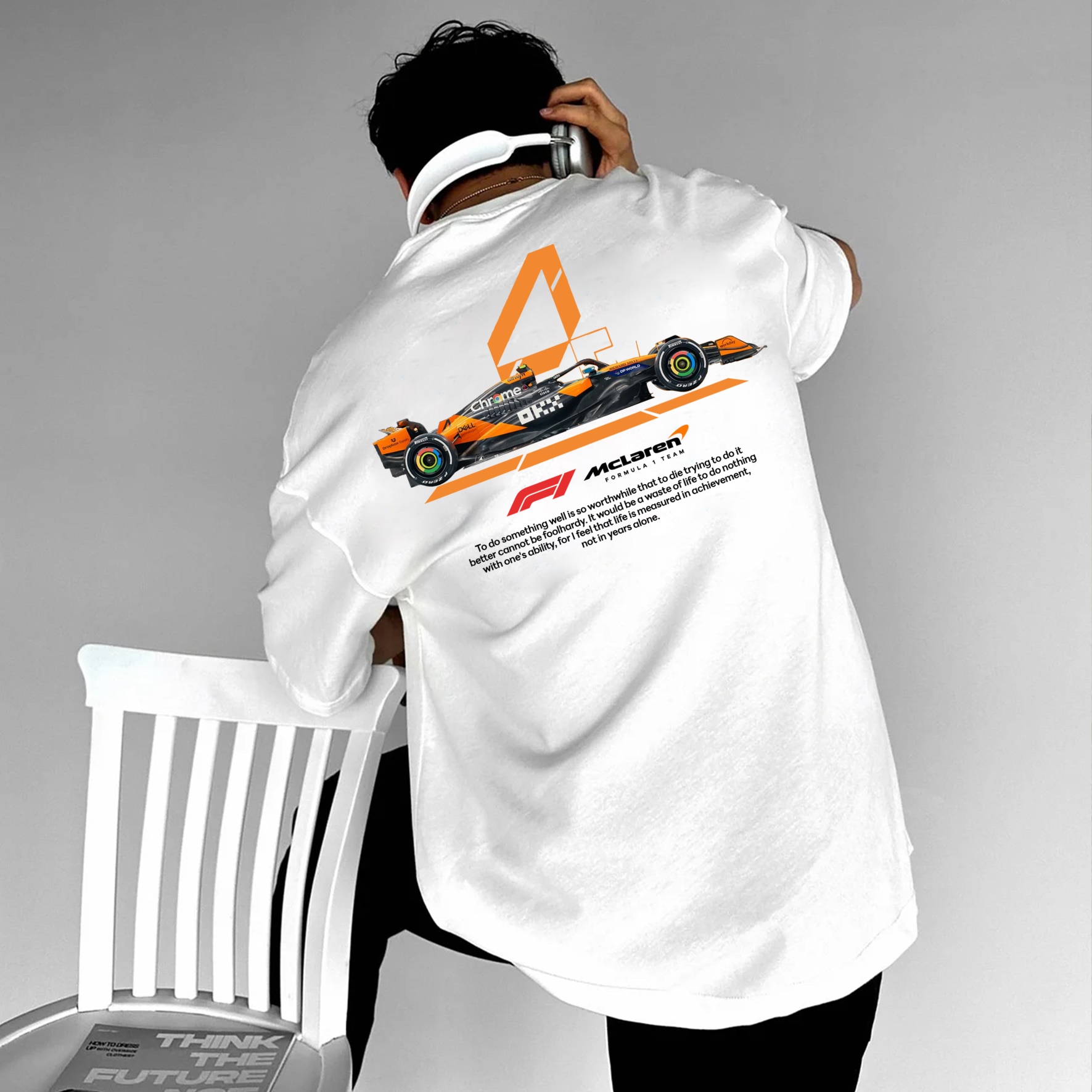 Classic Racing Race Car Team Street Print Pure Cotton Casual T-Shirt 02