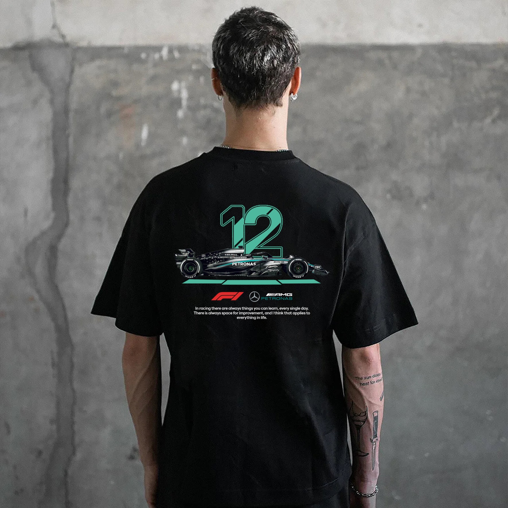 Classic Racing Race Car Team Street Print Pure Cotton Casual T-Shirt 03