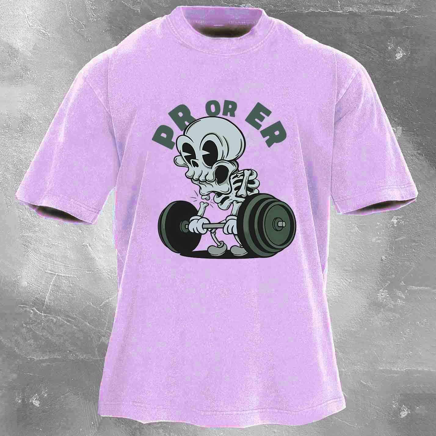 PR OR ER Men's washed T-shirt