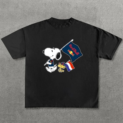 Classic Anime Print Casual Short Sleeves 28