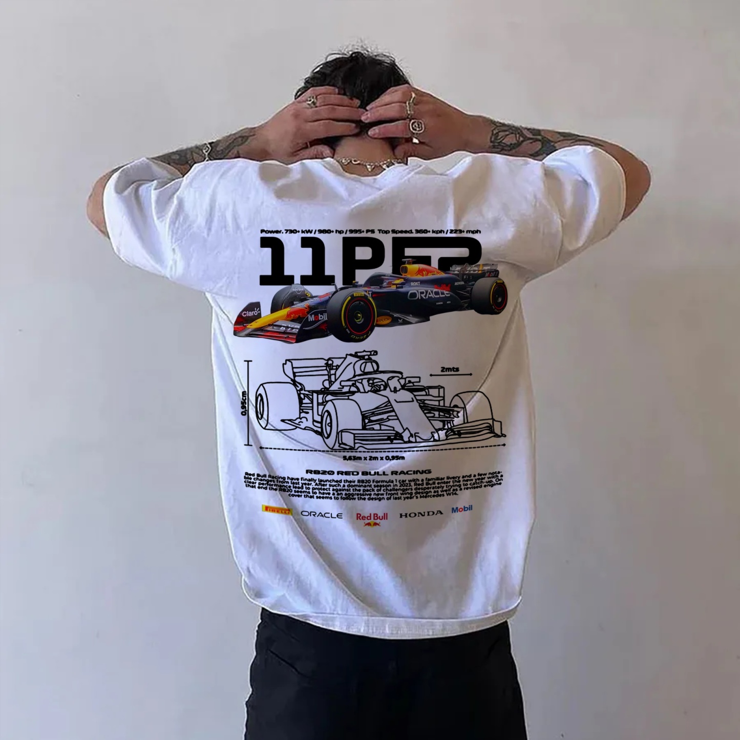 Casual Retro Street Racing Printed Short Sleeves 11