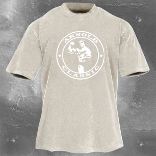 Fitness Legend Print Washed Vintage Short Sleeves 01