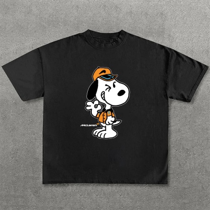 Classic Anime Print Casual Short Sleeves 26