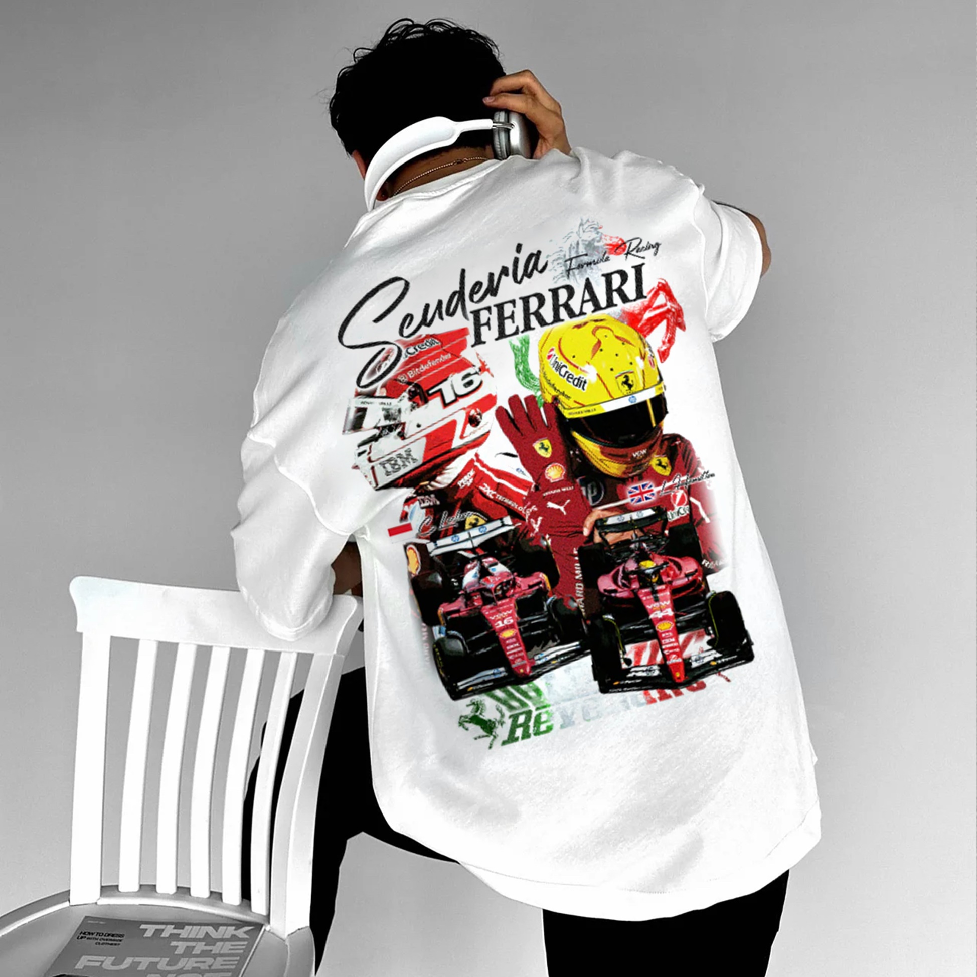 Super Race Team Print Pure Cotton Casual T-Shirt 01