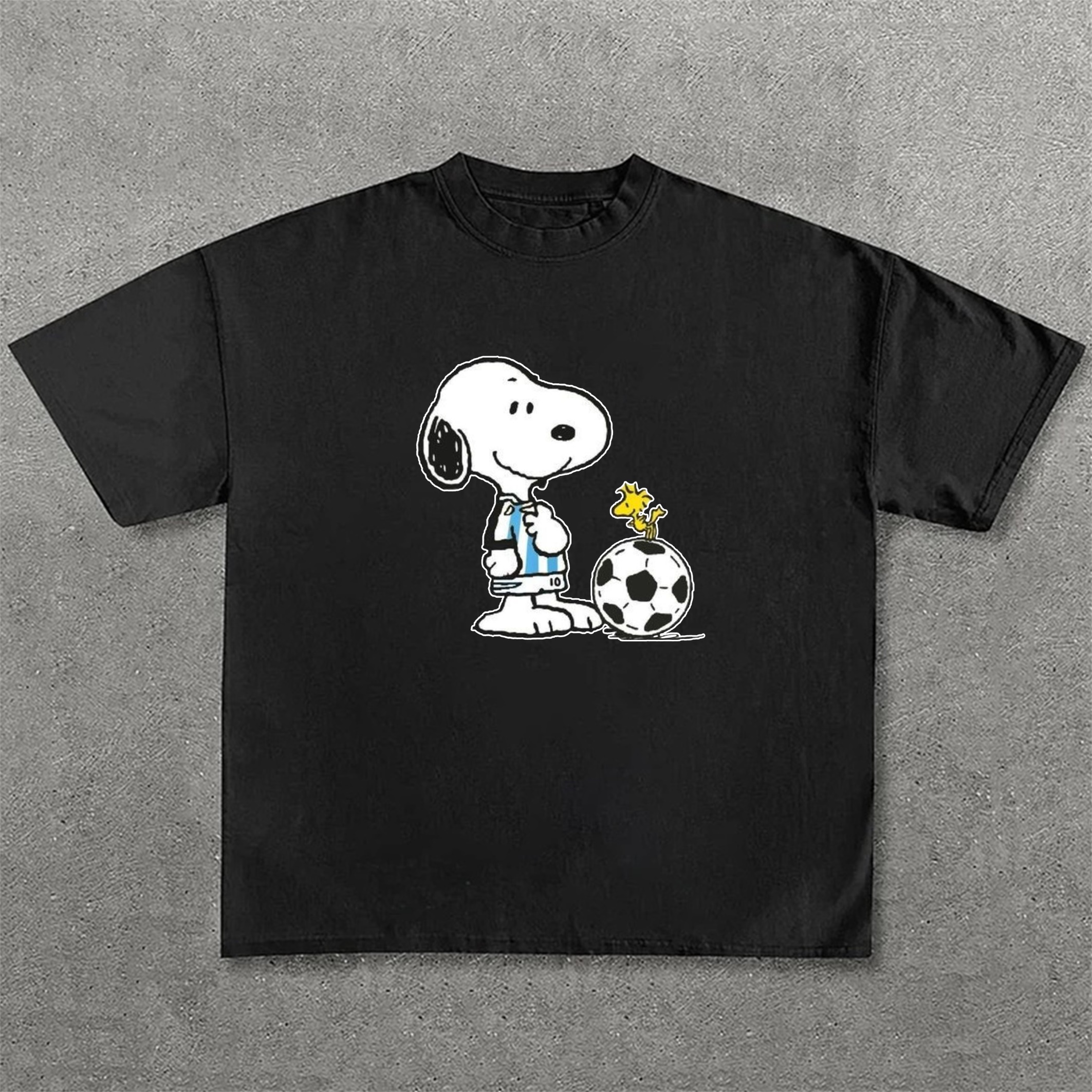 Classic Anime Image ✖ Football Print Pure Cotton Casual T-Shirt 01